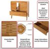 Teak-Waschbeckenunterschrank HWC-M73, Waschtisch Schrank, hochwertiges B-Grade-Teak (Kernholz, 20-30 Jahre), 87x81x56cm Bild 2