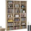 tectake CD-Regal Medienregal Stevie in Holzoptik 105,5x19x136,5cm, Sammlerset 1-tlg, höhenverstellbare und herausnehmbare Zwischenböden Bild 4