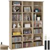 tectake CD-Regal Medienregal Stevie in Holzoptik 105,5x19x136,5cm, Sammlerset 1-tlg, höhenverstellbare und herausnehmbare Zwischenböden Bild 5