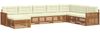 vidaXL Outdoor-Sofagarnitur mit Kissen 8 pcs Natur und Creme 3373935 Bild 2