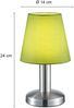 LED Tischlampe mit Stoff Lampenschirm Grün & Touchfunktion dimmbar, Höhe 24cm Bild 4