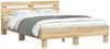 vidaXL Bettgestell mit Kopfteil LED-Beleuchtung Sonoma-Eiche 135x190cm 3207569 Bild 3