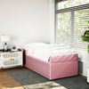 vidaXL Boxspringbett mit Matratze Rosa 80x200 cm Samt 3285607 Bild 3