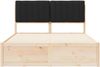 vidaXL Bettgestell mit gepolstertem Kopfteil Schwarz 135 x 190 cm 3398241 Bild 5