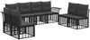 vidaXL Outdoor-Sofagarnitur 8 pcs Schwarz und Dunkelgrau Polyester 3437671 Bild 2