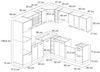Eckküche R-Line Sonoma/Goldkraft Eiche 247 x 46 cm ohne Arbeitsplatte Vicco Bild 2