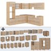 Eckküche R-Line Sonoma/Goldkraft Eiche 247 x 46 cm ohne Arbeitsplatte Vicco Bild 5