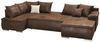 Couchgarnitur Camilla U-Form Bezug in Vintage-Braun Bild 2