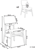 Esszimmerstuhl 2er Set MAYER Stoff Cremeweiß Braun Bild 2