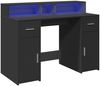 vidaXL LED-Schreibtisch Schwarz 120x55x91 cm Holzwerkstoff 3309412 Bild 5