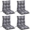 vidaXL Niedriglehner-Auflagen 4 Stk. Grau Karomuster Oxford-Gewebe 377714 Bild 3