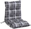 vidaXL Niedriglehner-Auflagen 4 Stk. Grau Karomuster Oxford-Gewebe 377714 Bild 5