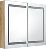 vidaXL LED-Spiegelschrank fürs Bad Eichen-Optik 80x12x68 cm 326515 Bild 3