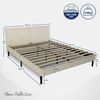 Home Collective Polsterbett 140x200 und 160x200 cm mit Lattenrost und weichem Bezug, Bettgestell (Doppelbett mit gepolstertem Kopfteil, robustes Gestell, hoher Liegekomfort), 140x200 cm, Beige, Samtbezug Bild 3