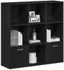 vidaXL Bücherschrank Schwarz Eichen-Optik 98x29x97,5 cm Holzwerkstoff 862471 Bild 4