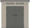 Vente-unique - ANTEVA Gartenhaus Harz GrauBeige - B 237 cm x H 230 cm x L 237 cm Bild 2