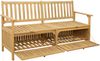 vidaXL Sitzbank mit Stauraum mit Tür 148 x 63 x 84 cm Massiv-Akazie 42026798 Bild 2