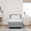 vidaXL Boxspringbett mit Kissen Hellgrau 90 x 200 cm Stoff 3338811 Bild 3