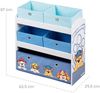 roba Spielregal 'Paw Patrol' - Aufbewahrungsregal - inkl. 5 Stoffboxen - Holz - Weiß / Grau Bild 3