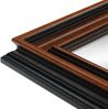 WANDStyle Wandspiegel H017 aus Massivholz in Nussbaum-Optik 60 x 70 cm im Stil Antik Bild 4