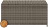 vidaXL Gartentruhe mit Rollen Grau 190L Poly Rattan 365326 Bild 4
