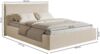 Selsey 'Softie Slim' Polsterbett 140×200 mit Bettkasten und Lattenrost, Chenille, hellblau Bild 5
