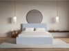 Selsey 'Softie Slim' Polsterbett 140×200 mit Bettkasten und Lattenrost, Chenille, hellblau Bild 2