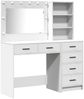 vidaXL Schminktisch mit Regal Weiß 78,5 x 41 x 135 cm Holzwerkstoff 3334191 Bild 2