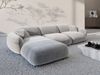 Ecksofa Alcazar L Form aus Samtstoff Kurz - Samtstoff - hellgrau - Links Bild 2