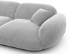 Ecksofa Alcazar L Form aus Samtstoff Kurz - Samtstoff - hellgrau - Links Bild 4
