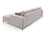 Ecksofa Schlafsofa FIORE Stoff ARAGON Creme Ottomane Rechts Bild 4