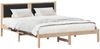 vidaXL Bettgestell mit gepolstertem Kopfteil Schwarz 150 x 200 cm 878251 Bild 3
