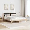 vidaXL Bettgestell mit gepolstertem Kopfteil Schwarz 150 x 200 cm 878251 Bild 4