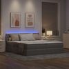 vidaXL LED-Speicherbett mit Matratze Taupe 180 x 200 cm Stoff 3371576 Bild 5