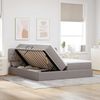 vidaXL LED-Speicherbett mit Matratze Taupe 180 x 200 cm Stoff 3371576 Bild 4