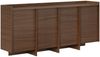 skølm 'Meili' Kommode Walnuss-Optik, mit 4 Push-to-Open Türen und 8 Fächern, Sideboard, 180x38x85 cm Bild 13