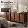 skølm 'Meili' Kommode Walnuss-Optik, mit 4 Push-to-Open Türen und 8 Fächern, Sideboard, 180x38x85 cm Bild 5