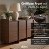 skølm 'Meili' Kommode Walnuss-Optik, mit 4 Push-to-Open Türen und 8 Fächern, Sideboard, 180x38x85 cm Bild 3