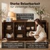 skølm 'Meili' Kommode Walnuss-Optik, mit 4 Push-to-Open Türen und 8 Fächern, Sideboard, 180x38x85 cm Bild 4