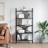 vidaXL Bücherregal Schwarz Eichen-Optik 75 x 30 x 156 cm Holzwerkstoff 883958 Bild 4