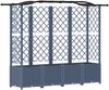 vidaXL Hochbeet mit Rankgitter und Dach Grau 204 x 40 x 138 cm PP 42032562 Bild 2