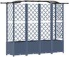 vidaXL Hochbeet mit Rankgitter und Dach Grau 204 x 40 x 138 cm PP 42032562 Bild 5
