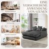 Schlafsofa Chaiselongue Loungesofa Polstersofa, inkl. Kissen, Cordbezug, Stoff, dunkelgrau Bild 5