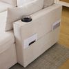 Schlafsofa mit Stauraum & Schlaffunktion, 211 x 130 x 86 cm, Beige Bild 2
