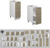 Apothekerschrank Fame-Line Eiche Paneel 30 cm ohne Arbeitsplatte Vicco Bild 5