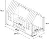 Halboffenes Kinderbett Tostedt mit Matratze 90x200 cm Holz/Weiß [en. casa] Bild 3
