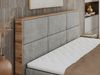 Boxspringbett mit Kopfteil und Topper, Polsterbett - ALBERO 2 - 120 x 200 cm - Hellgrau Stoff - H3 Bild 4