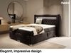 MEBLINI Boxspringbett Elektrisch SANTORE 160x200 cm mit Bettkasten und LED – H3/Dunkelbraun Samt Polsterbett - Doppelbett mit Toppers & Taschenfederkern-Matratzen Bild 2