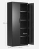 Songmics Aktenschrank mit 5 Ebenen, Stahl schwarz, 80 x 40 x 180 cm Bild 4