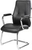 Dmora Stuhl Lucana, Wartezimmersitz mit Armlehnen für das Büro, Ergonomischer Wartesitz, 61x58h101 cm, Schwarz Bild 2